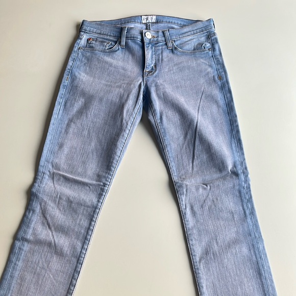 Hudson Jeans Krista Super Skinny Denim in Purple Coated Feel